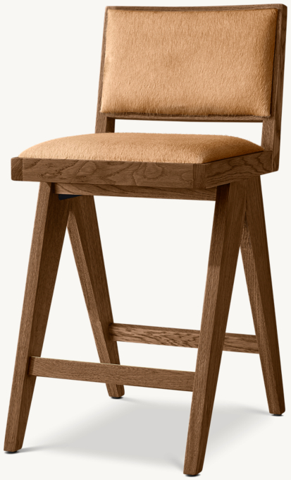 Jakob Framed Hair-On-Hide Bar & Counter Stool