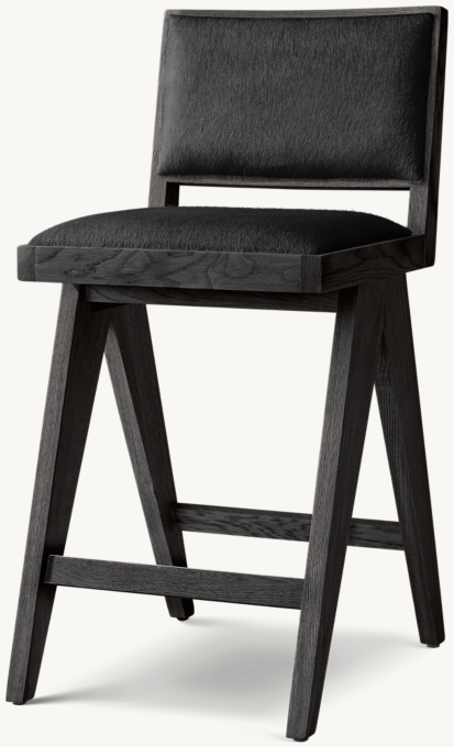 Jakob Framed Hair-On-Hide Bar & Counter Stool
