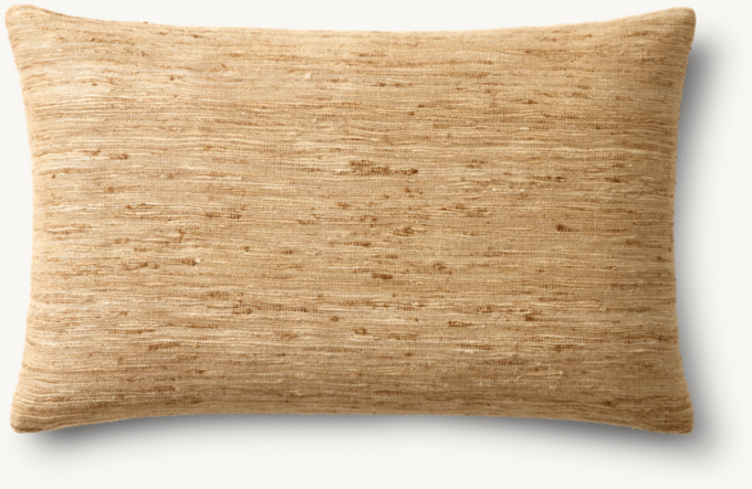 Seta Raw Silk Marled Pillow Cover - Lumbar