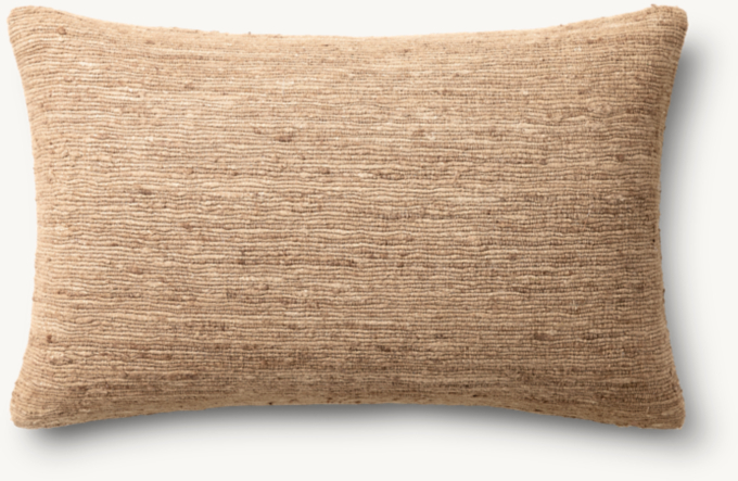 Seta Raw Silk Textured Pillow Cover - Lumbar