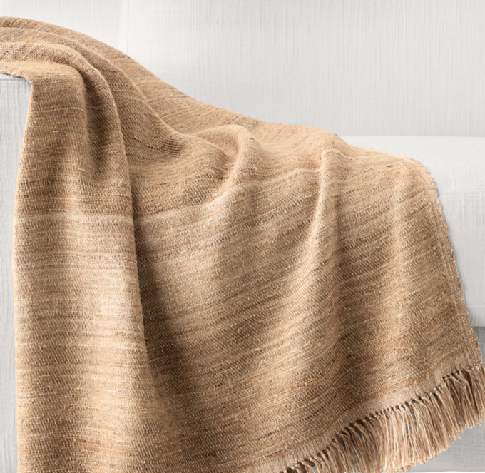 Seta Raw Silk Throw | RH