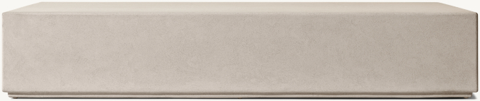 Vue de Face - Terzo - Table Basse Rectangulaire - Gris