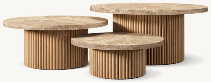 Mulholland Emperador Nesting Coffee Table