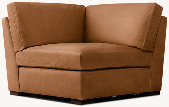 Three Quarter view of Maxwell Modular Leather Corner Chair 