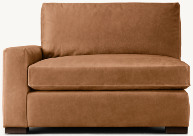 Front view of Maxwell Modular Leather Left-Arm Chair 