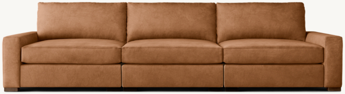 Front view of Maxwell Modular Leather Sofa 