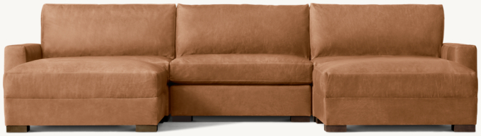 Maxwell Modular Leather U-Chaise Sectional