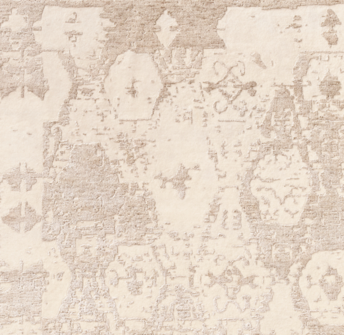 Overhead view of Lasa Wool & Silk Rug Swatch 