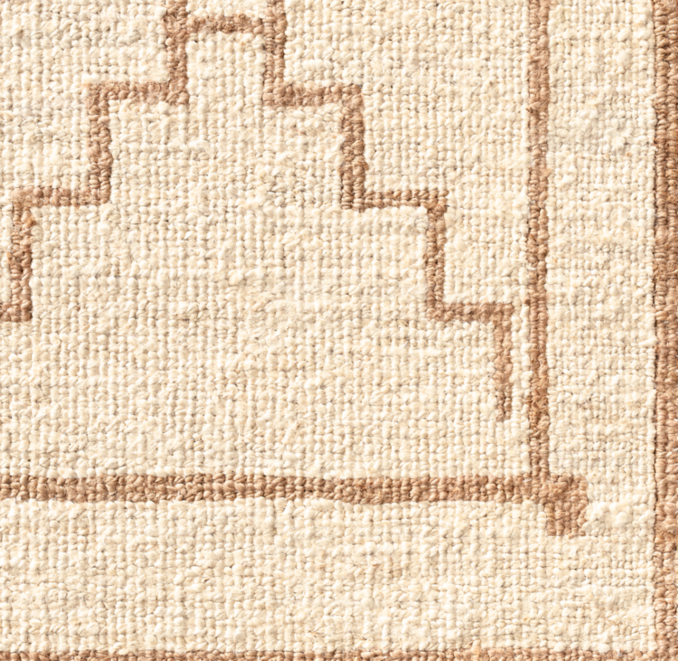Overhead view of Farida Jute Rug Swatch 