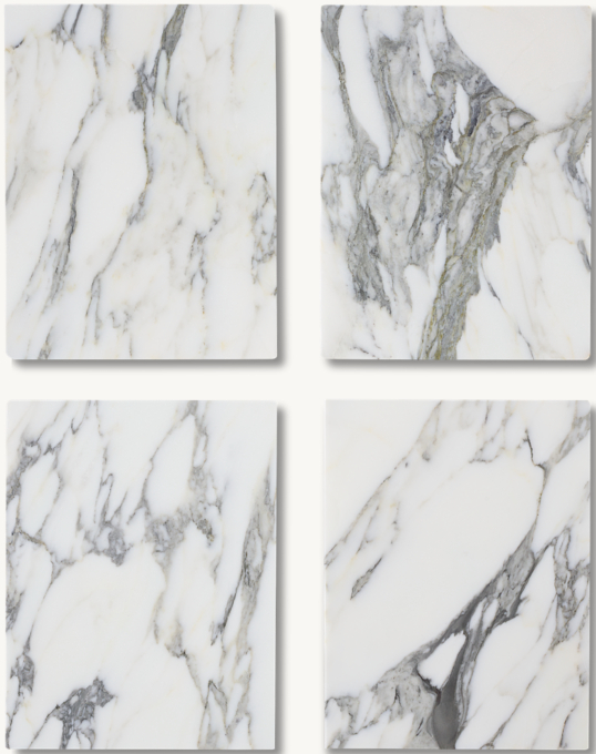 Inherent variations in natural marble color, texture and veining, as well as variance resulting from the hand finishing process, are to be expected and celebrated. No two items will be exactly alike.