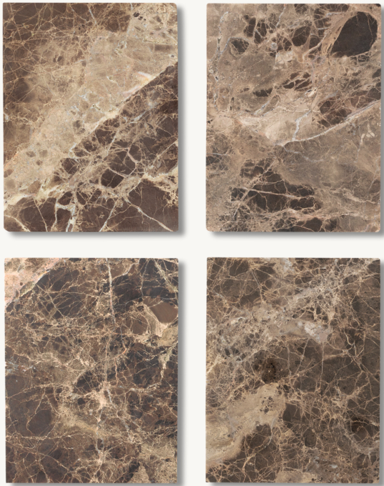 Inherent variations in natural marble color, texture and veining, as well as variance resulting from the hand finishing process, are to be expected and celebrated. No two items will be exactly alike.