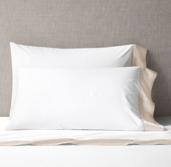 Front view of Italian Medici 464-Thread-Count Percale Pillowcases (Set Of 2) 