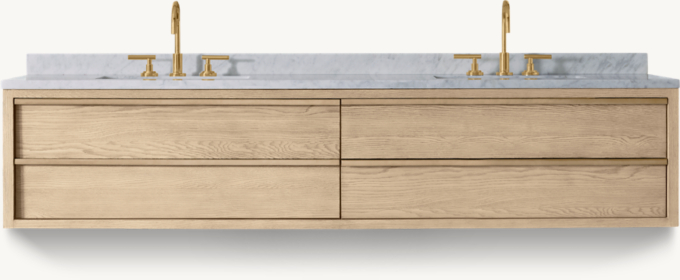Bezier Double Extra-Wide Floating Vanity