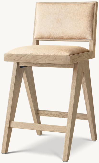 Jakob Framed Hair-On-Hide Bar & Counter Stool