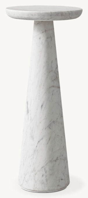 25cm drink table shown in Italian Carrara Marble.