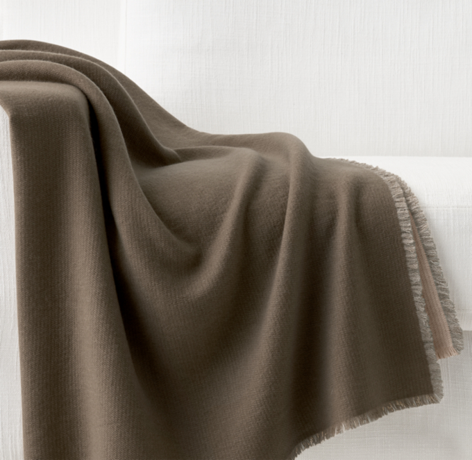 Cashmere Two-Tone Throw