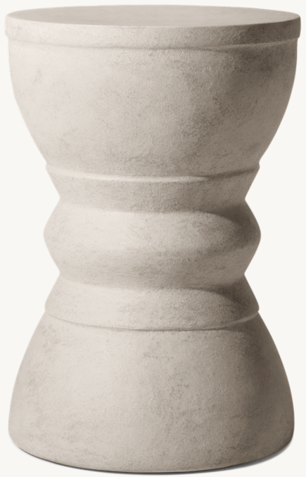 Java Concrete Drum Side Table | RH