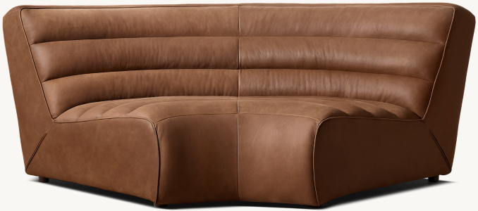 Three Quarter view of Chelsea Motion Modular Leather Corner Chair 