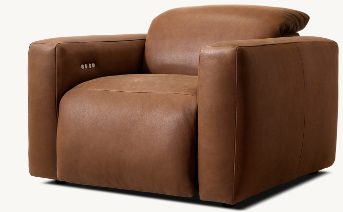 Blake Motion Leather Modular 2 Piece 2 Recliner Sofa RH