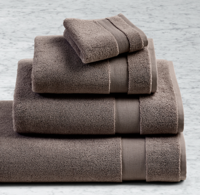 Ultra-Luxe Turkish Cotton Towel Collection | RH - Bath Towel - Mochaccino