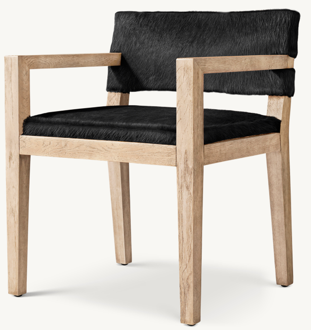 Saddle Hair-On-Hide Dining Armchair