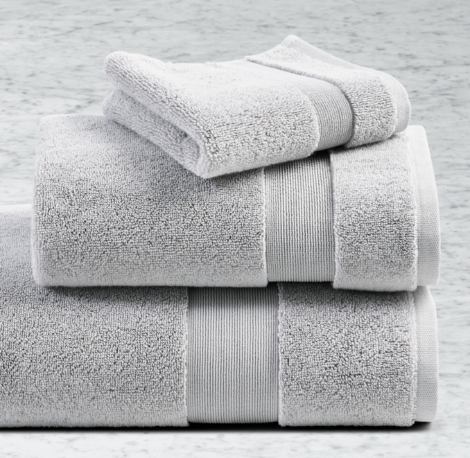 RH Ultra-Luxe Turkish Cotton Towel Set - Nickel