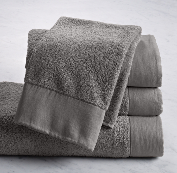 Linen-Bordered 650-Gram Turkish Towel Collection