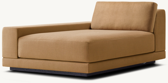 Three Quarter view of Cortona Full Cushion Back Left-Arm Chaise 