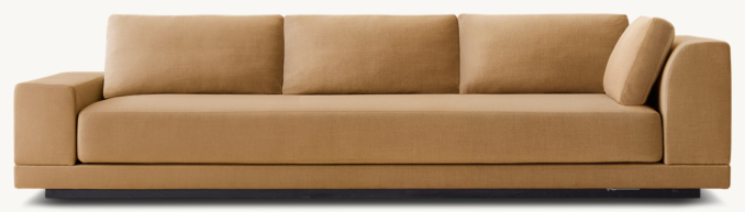Front view of Cortona Full Cushion Back Left-Arm Return Sofa