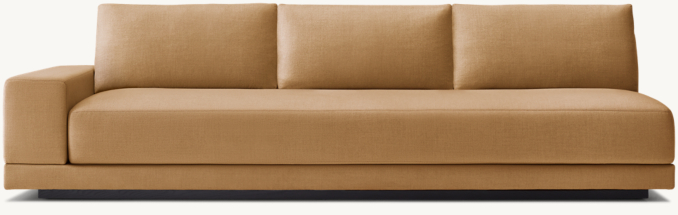 Front view of Cortona Full Cushion Back Left-Arm Sofa 