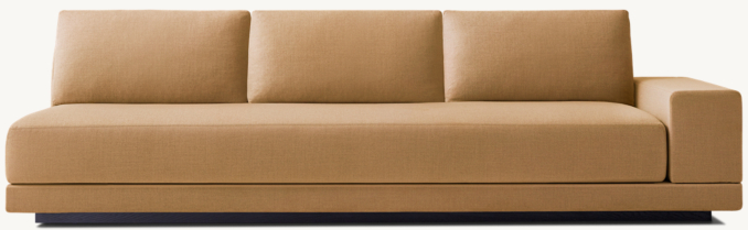 Front view of Cortona Full Cushion Back Right-Arm Sofa 
