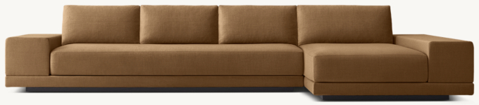 Cortona Full Cushion Back Wide-Arm Right-Arm Sofa-Chaise Sectional