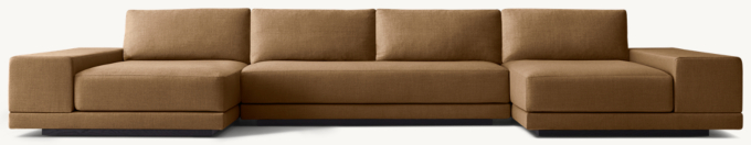 Cortona Full Cushion Back Wide-Arm U-Chaise Sectional