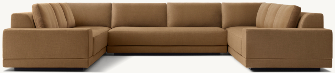 Cortona Full Cushion Back Wide-Arm U-Sofa Sectional