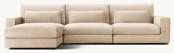 Lugano Modular 3-Piece Left-Arm Chaise Sectional