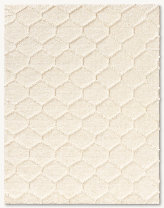 Overhead view of Kalyan Wool Rug - Cut-To-Order 