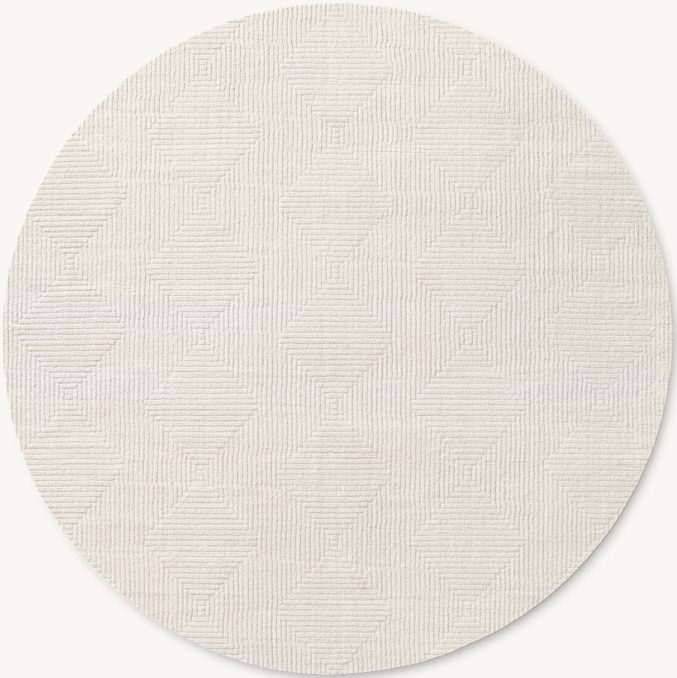 Overhead view of Runa Performance Rug - Cut-To-Order - Round 