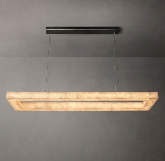 Rivage Lueur Rectangular Chandelier 72\"