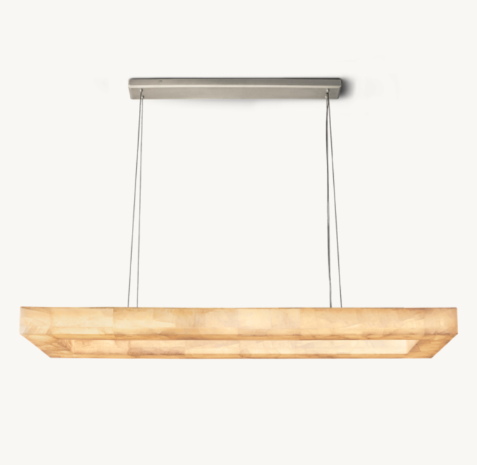 Rivage Lueur Rectangular Chandelier 54\"