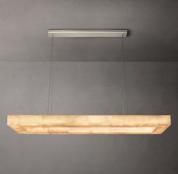 Rivage Lueur Rectangular Chandelier 54\"