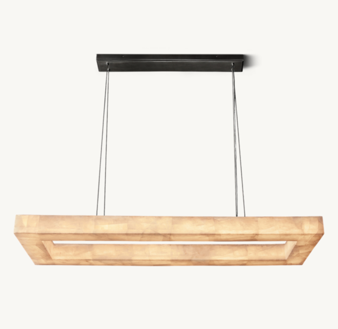 Rivage Lueur Rectangular Chandelier 54\"