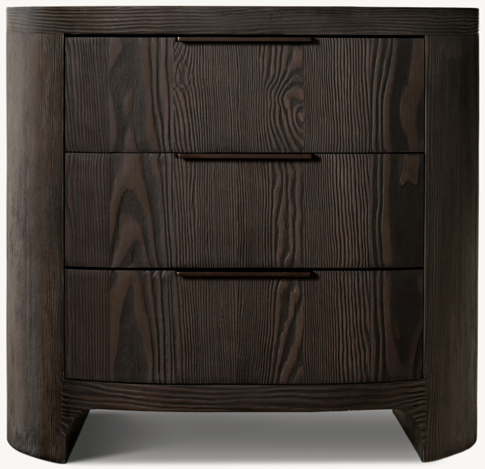 66cm nightstand shown in Black Douglas Fir.