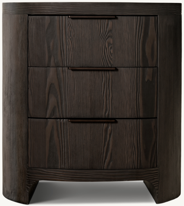 56cm nightstand shown in Black Douglas Fir.