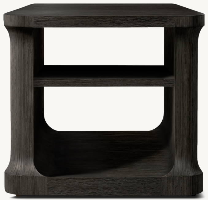 Front view of Baron Square Open Side Table 