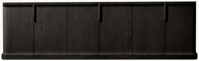 Front view of Baron 6-Door Media Console 