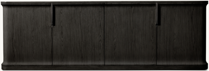 Front view of Baron 4-Door Media Console 