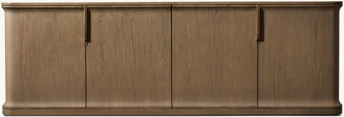 Front view of Baron 4-Door Media Console 