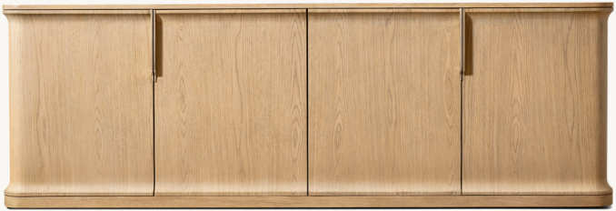 Front view of Baron 4-Door Media Console 