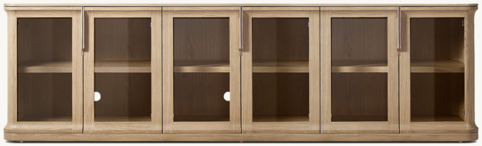 Baron Glass 6-door Media Console