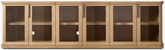 Baron Glass 6-door Media Console